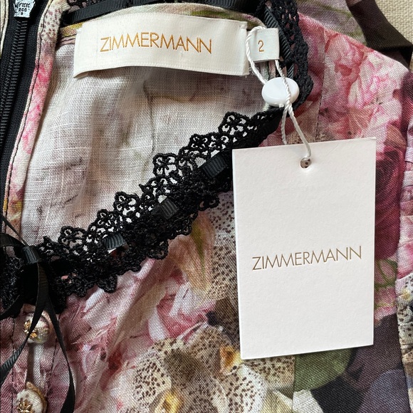 NWT | Zimmermann Dancer Tie Neck Midi Dress Zimmermann Size 2 US Size 8 - Picture 6 of 8